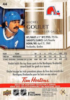 2023 Upper Deck Tim Hortons Legends #44 Michel Goulet Back