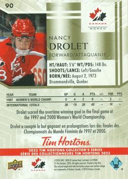 2023 Upper Deck Tim Hortons Legends #90 Nancy Drolet Back