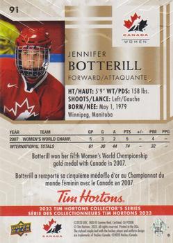 2023 Upper Deck Tim Hortons Legends #91 Jennifer Botterill Back