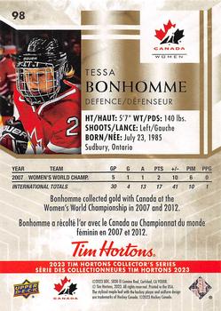2023 Upper Deck Tim Hortons Legends #98 Tessa Bonhomme Back