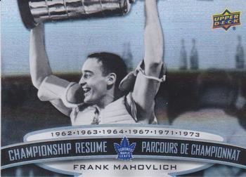 2023 Upper Deck Tim Hortons Legends - Championship Resume #CR-2 Frank Mahovlich Front