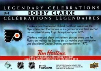 2023 Upper Deck Tim Hortons Legends - Legendary Celebrations #LC-4 Bobby Clarke Back