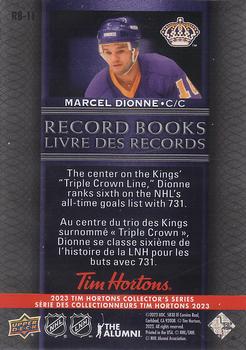 2023 Upper Deck Tim Hortons Legends - Record Books #RB-11 Marcel Dionne Back