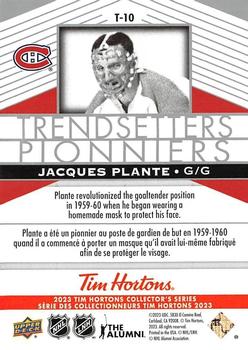 2023 Upper Deck Tim Hortons Legends - Trendsetters #T-10 Jacques Plante Back