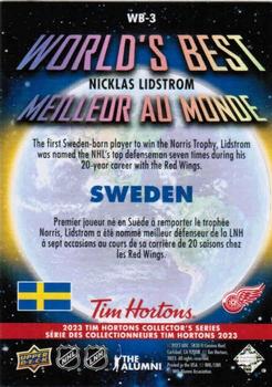 2023 Upper Deck Tim Hortons Legends - World's Best #WB-3 Nicklas Lidstrom Back