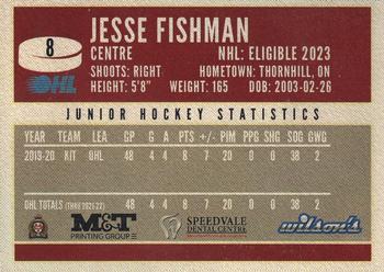 2022-23 Guelph Storm (OHL) #NNO Jesse Fishman Back