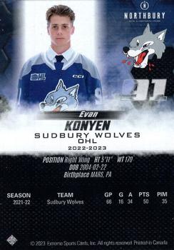 2022-23 Extreme Sudbury Wolves (OHL) #NNO Evan Konyen Back