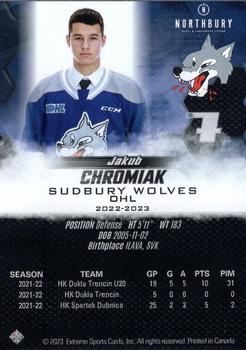 2022-23 Extreme Sudbury Wolves (OHL) #NNO Jakub Chromiak Back