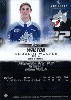 2022-23 Extreme Sudbury Wolves (OHL) #NNO Kieron Walton Back