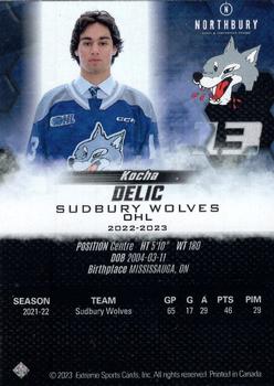 2022-23 Extreme Sudbury Wolves (OHL) #NNO Kocha Delic Back