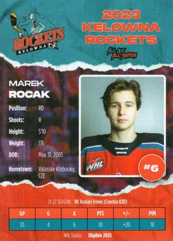 2022-23 Kelowna Rockets (WHL) #NNO Marek Rocak Back