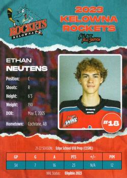 2022-23 Kelowna Rockets (WHL) #NNO Ethan Neutens Back