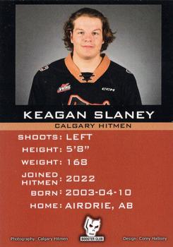 2022-23 Calgary Hitmen (WHL) #NNO Keagan Slaney Back