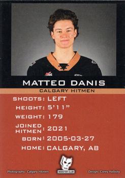 2022-23 Calgary Hitmen (WHL) #NNO Matteo Danis Back
