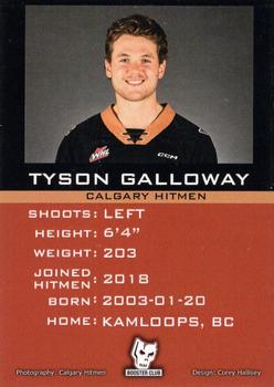 2022-23 Calgary Hitmen (WHL) #NNO Tyson Galloway Back