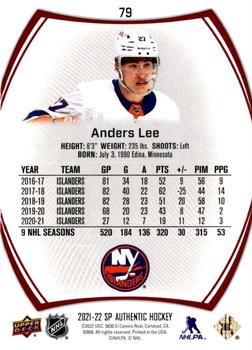 2021-22 SP Authentic - Limited Red #79 Anders Lee Back