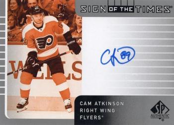 2021-22 SP Authentic - 2001-02 Retro Sign of the Times #SOTT1-CA Cam Atkinson Front