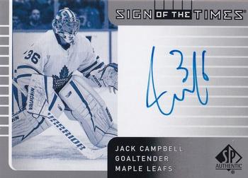 2021-22 SP Authentic - 2001-02 Retro Sign of the Times #SOTT1-JC Jack Campbell Front