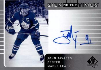 2021-22 SP Authentic - 2001-02 Retro Sign of the Times #SOTT1-JT John Tavares Front