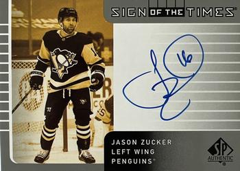 2021-22 SP Authentic - 2001-02 Retro Sign of the Times #SOTT1-JZ Jason Zucker Front