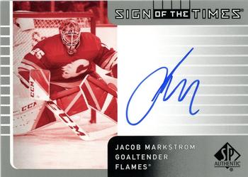 2021-22 SP Authentic - 2001-02 Retro Sign of the Times #SOTT1-MA Jacob Markstrom Front