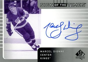 2021-22 SP Authentic - 2001-02 Retro Sign of the Times #SOTT1-MD Marcel Dionne Front