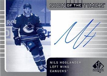 2021-22 SP Authentic - 2001-02 Retro Sign of the Times #SOTT1-NH Nils Hoglander Front