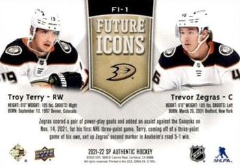 2021-22 SP Authentic - Future Icons #FI-1 Troy Terry / Trevor Zegras Back