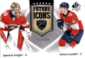 2021-22 SP Authentic - Future Icons #FI-13 Spencer Knight / Anton Lundell Front