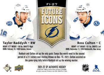 2021-22 SP Authentic - Future Icons #FI-27 Taylor Raddysh / Ross Colton Back