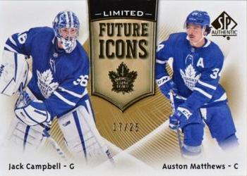 2021-22 SP Authentic - Future Icons Limited #FI-28 Auston Matthews / Jack Campbell Front