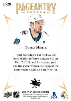 2021-22 SP Authentic - Pageantry #P-20 Tomas Hertl Back