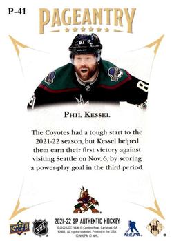 2021-22 SP Authentic - Pageantry #P-41 Phil Kessel Back