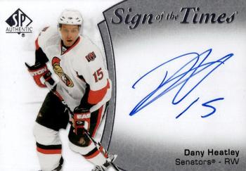 2021-22 SP Authentic - Sign of the Times #SOTT-DH Dany Heatley Front