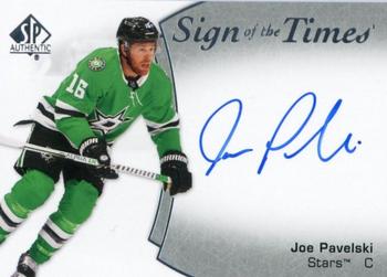 2021-22 SP Authentic - Sign of the Times #SOTT-PA Joe Pavelski Front