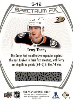 2021-22 SP Authentic - Spectrum FX #S-12 Troy Terry Back