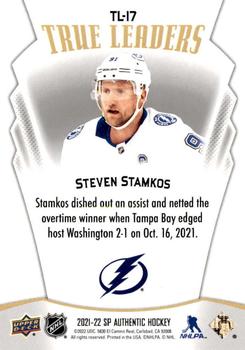 2021-22 SP Authentic - True Leaders #TL-17 Steven Stamkos Back