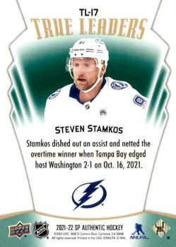 2021-22 SP Authentic - True Leaders Green #TL-17 Steven Stamkos Back