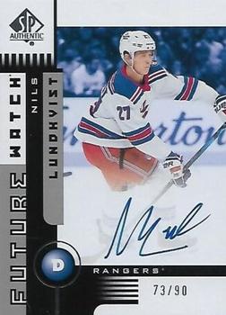 2021-22 SP Authentic - 2001-02 Retro Future Watch Autographs #01FW-NL Nils Lundkvist Front