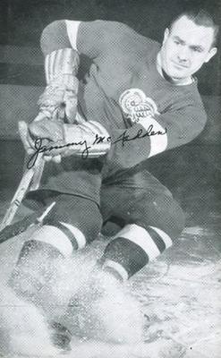 1949-50 J.D. McCarthy Detroit Red Wings Postcards #NNO Jim McFadden Front