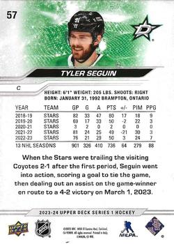2023-24 Upper Deck #57 Tyler Seguin Back