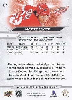 2023-24 Upper Deck #64 Moritz Seider Back