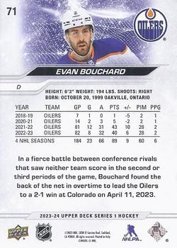2023-24 Upper Deck #71 Evan Bouchard Back