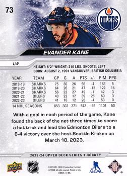 2023-24 Upper Deck #73 Evander Kane Back