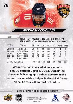 2023-24 Upper Deck #76 Anthony Duclair Back