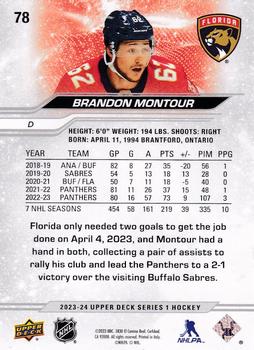 2023-24 Upper Deck #78 Brandon Montour Back