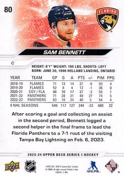 2023-24 Upper Deck #80 Sam Bennett Back