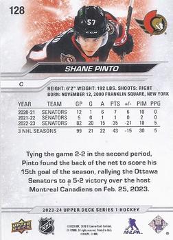2023-24 Upper Deck #128 Shane Pinto Back