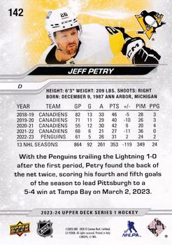 2023-24 Upper Deck #142 Jeff Petry Back