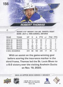 2023-24 Upper Deck #156 Robert Thomas Back